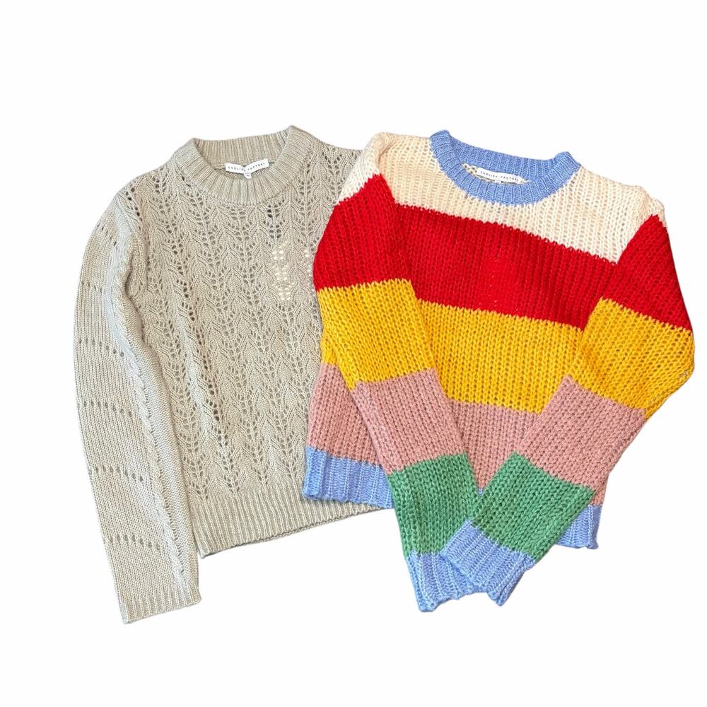 English Factory Women's Sweaters Lot of 2 XS Cozy Comfy CabinCore Fall Knit NWT